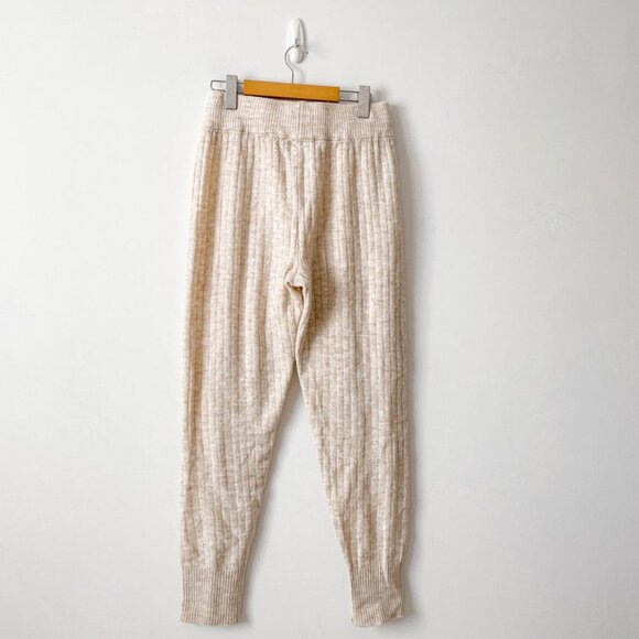 Free People Cream Ribbed Track Pants - Picture 15 of 15